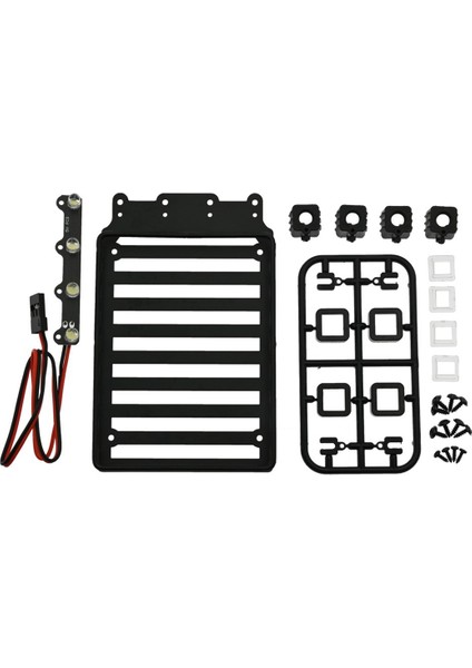 Metal Portbagaj Bagaj Taşıyıcı Tepsi ile LED Işık Spot Eksenel SCX24 1/24 Rc Paletli Araba Yükseltme Parçaları, 2 (Yurt Dışından)