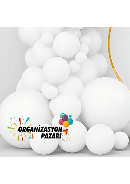Balon Seti Pastel Beyaz 100 Lü Balon Zinciri Seti fırsatları