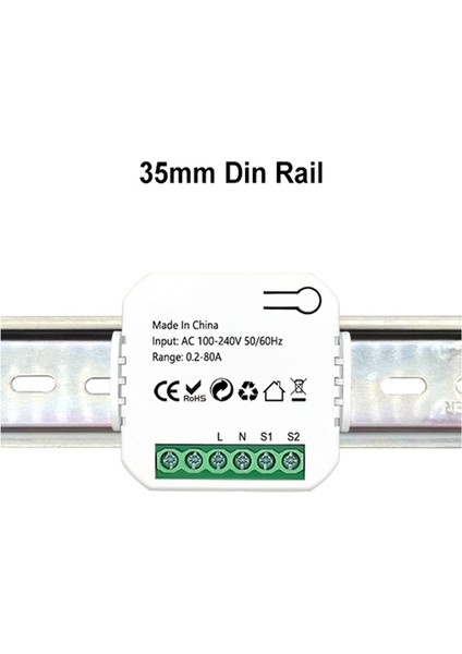 Tuya Smart Zigbee Enerji Ölçer 80A, Kelepçe Gerilim Akımı 240V (Yurt Dışından)