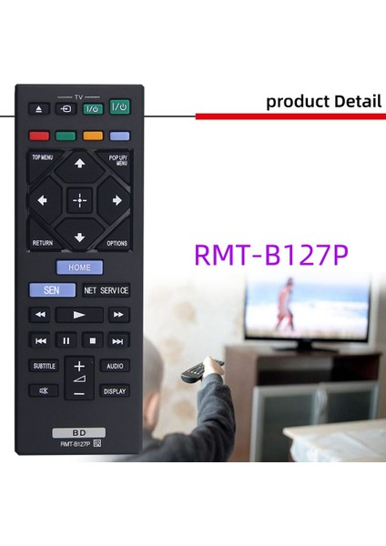 RMT-B127P Uzaktan Kumanda Sony Blu-Ray Disk DVD Oynatıcı Için Değiştirin (Yurt Dışından)