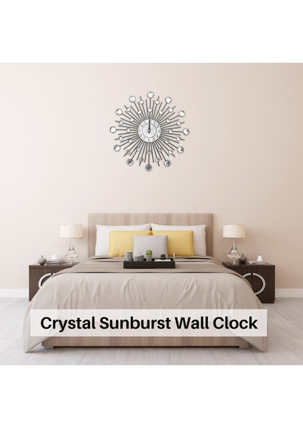 Vintage Metal Sanat Kristal Modern Duvar Saati Saat Tasarımı Ev Dekorasyonu (Yurt Dışından) fırsatları