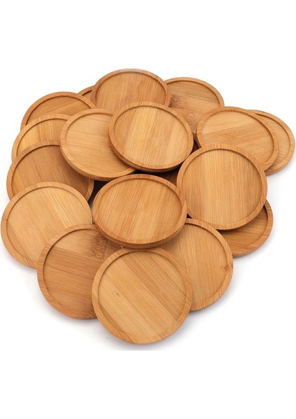 20 Paket Bambu Bitki Tabağı-3,34 Inç Yuvarlak Bitki Etli (Yurt Dışından) indirimleri
