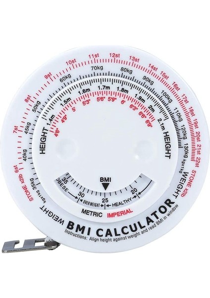 Vücut Ölçümleri Için Vücut Bel Ölçü Bandı Yuvarlak Bmı Test Cihazı (Yurt Dışından)