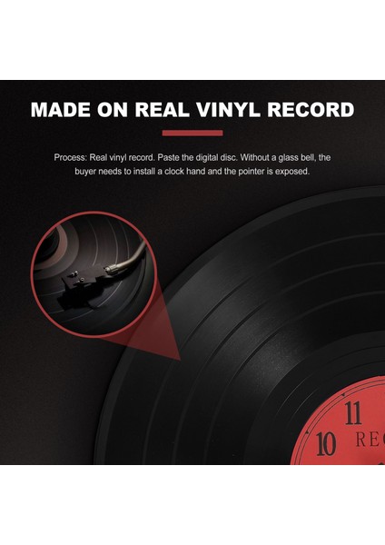 Ultra Sessiz Saat Vinil Kayıt Kişilik Duvar Saati Cafe Duvar Saati (Yurt Dışından) indirimleri