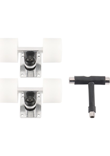 Mini Kaykay Kamyon 3.25INÇ Parçalar Abec 9 Rulman Seti Kamyon, Beyaz (Yurt Dışından)