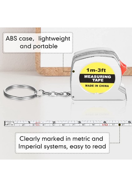 30 Adet Mezura Geri Çekilebilir 1m/3 Feet Fonksiyonel Ölçüm Bandı (Yurt Dışından)