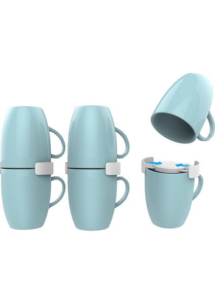 Dolap Bardak Tutucu Istiflenebilir Mavi Için 6 Paket Kahve Kupası Organizatörü (Yurt Dışından) modelleri