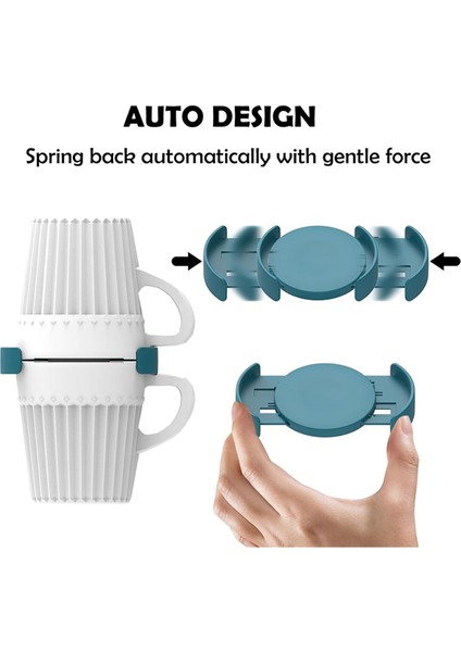 Dolap Bardak Tutucu Istiflenebilir Mavi Için 6 Paket Kahve Kupası Organizatörü (Yurt Dışından) fırsatları