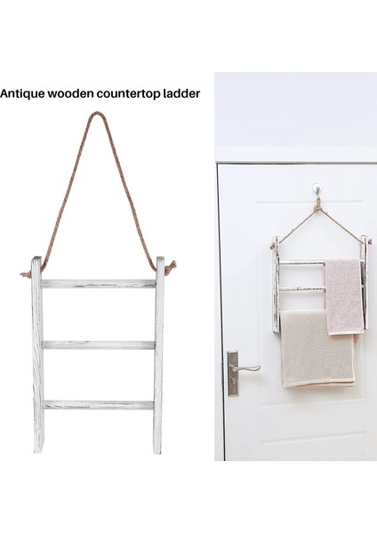 Duvara Asılı Havlu Rustik Ahşap Dekor Ayarlanabilir Halatlı Havlu Askısı (Yurt Dışından) fiyatları