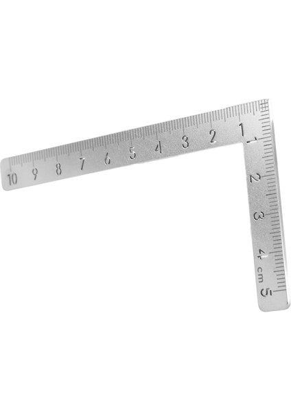 Mini Kare 10X5CM 90 Derece Paslanmaz Çelik Açı Cetvel Küçük Cetvel (Yurt Dışından)