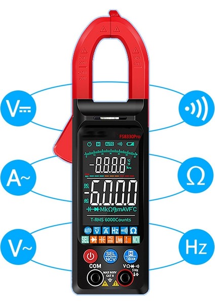 Dc/ac Akım Dijital Pens Ampermetre FS8330PRO Plus Siyah (Yurt Dışından)