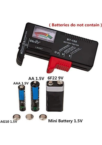 2'li Paket Test Cihazı, AA/AAA/C/D/9V /1.5V Düğme Hücre Için Evrensel (Yurt Dışından) fırsatları