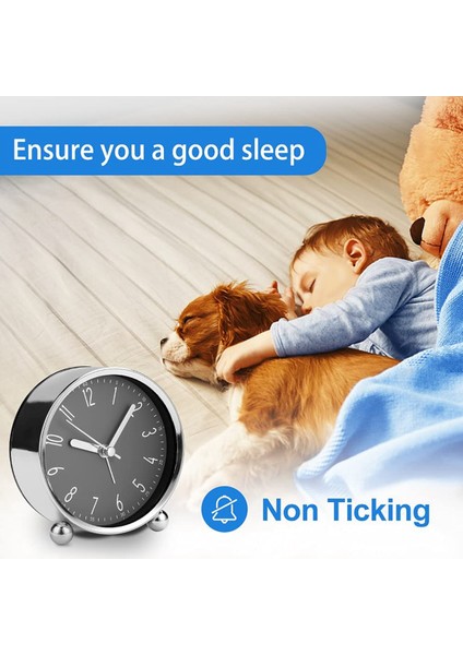 Geçmeyen Çalar Saat, Uyuyanlar Için 4 Inç Sessiz Başucu Saati (Yurt Dışından) modelleri