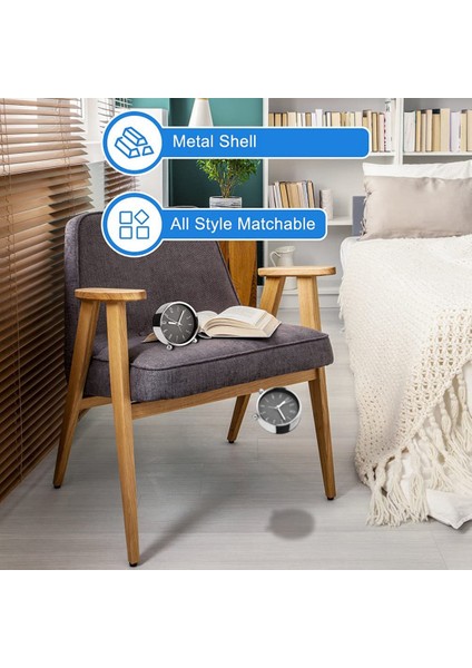 Geçmeyen Çalar Saat, Uyuyanlar Için 4 Inç Sessiz Başucu Saati (Yurt Dışından) fırsatları