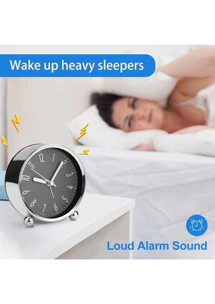 Geçmeyen Çalar Saat, Uyuyanlar Için 4 Inç Sessiz Başucu Saati (Yurt Dışından) indirimleri