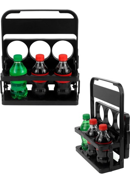 Katlanabilir Plastik Içecek Taşıyıcı, 2'li Paket Siyah Içecek Taşıyıcı (Yurt Dışından)