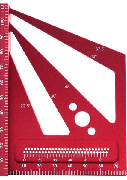 22,5/30/45/60/67,5° Kare Cetvel, Marangoz Çizimi Için-Kırmızı Metrik (Yurt Dışından) modelleri