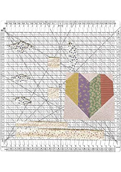 Kapitone Cetvel 12X12 Inç Kumaş Kesme Konfeksiyon Aracı Dıy Dikiş (Yurt Dışından)