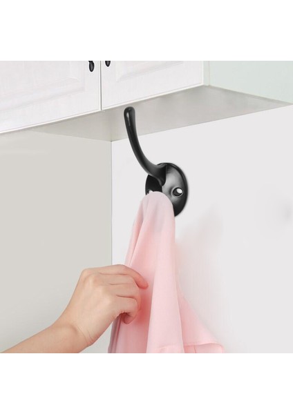 12'li Paket Siyah Askı Duvara Monte, Retro Çift Kancalı (Yurt Dışından) fiyatları