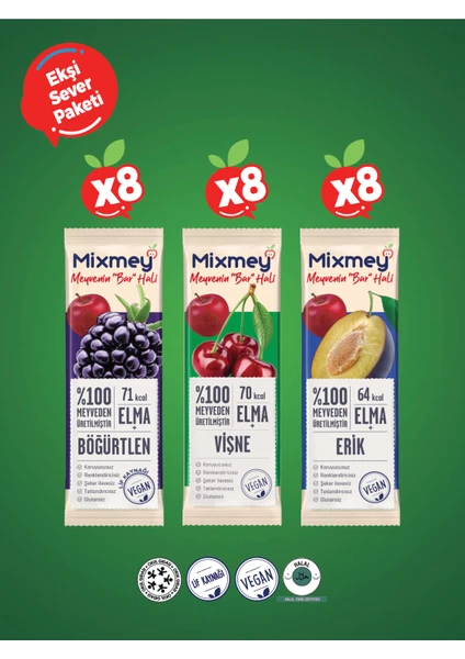 Meyve Bar Ekşisever 20GR(24ADET)