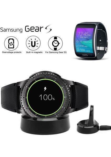 Samsung Gear S3 Akıllı Saat Için Kablosuz Şarj Ünitesi Şarj Cihazı Yuvası (Yurt Dışından)