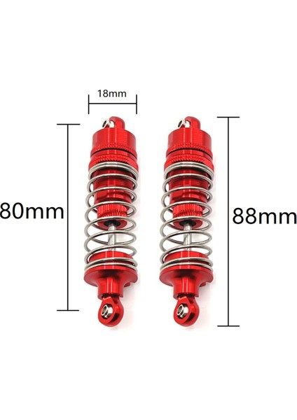 Wltoys 104016 104018 1/10 Rc Araba Yükseltme Parçaları Için Metal Yağ Amortisör Damperi, 2 (Yurt Dışından)