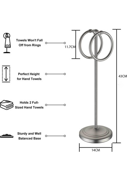 Yerden Tavana Havlu Askısı Dikey Havlu Halkası Çift Halkalı (Yurt Dışından) fiyatları