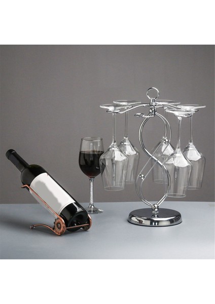 Kaydırma Tasarımlı Demir Tezgah Şarap Kadehi Tutucu (Yurt Dışından) indirimleri