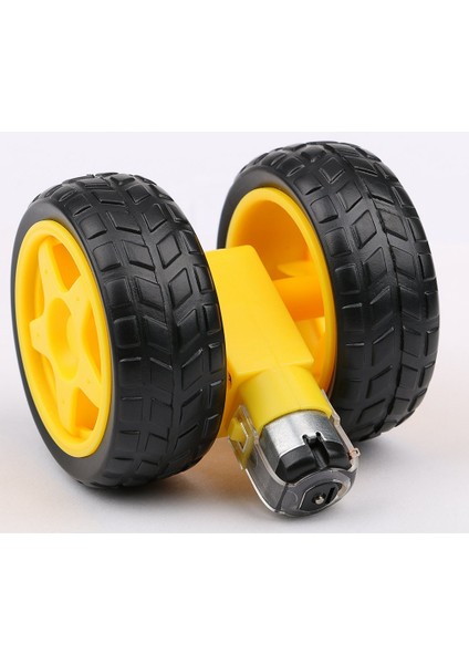4 Adet Dc Elektrik Motoru + Plastik Tt Motor Lastik Tekerlek Çift Şaftlı Dişli Motor Tt Şanzıman Motoru Arduino Için Akıllı Araba (Yurt Dışından)