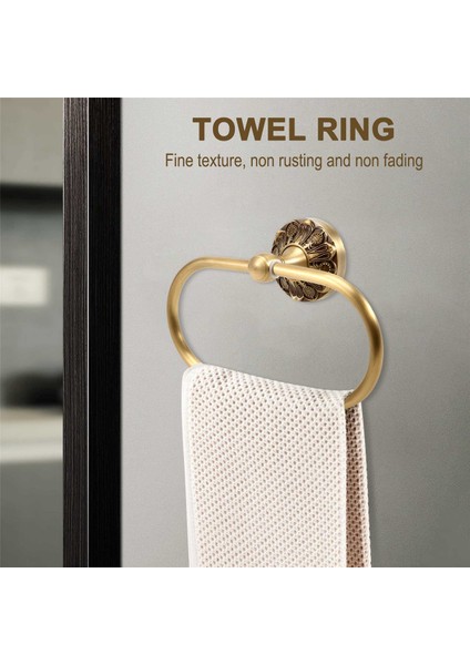 Vintage Pirinç Lüks Bronz Banyo Banyo Havlusu Tutucular (Yurt Dışından) indirimleri
