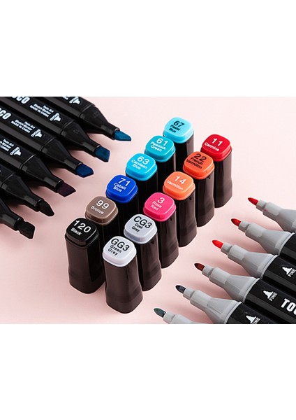 Haydi Dekor Touch Marker Touch Marker 24'lü Çift Uçlu Marker Kalem Seti Çantalı