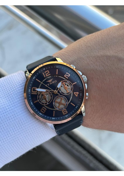 Iç Fonksiyonları Aktif Deri Kordon 3 Atm Suya Dayanıklı Erkek Kol Saati EFM11146.LX modelleri