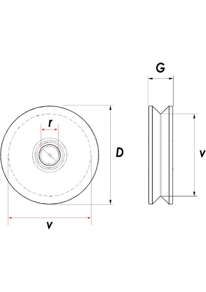 Rm040 Tablasız Kepsiz Ray Makarası 40 Mm