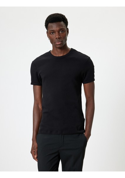 Basic Tişört Kısa Kollu Bisiklet Yaka Pamuklu modelleri