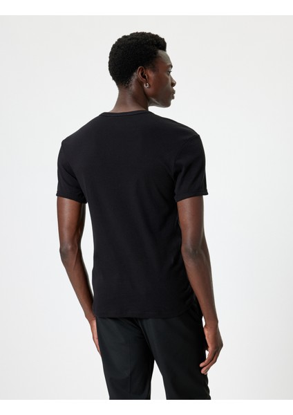 Basic Tişört Kısa Kollu Bisiklet Yaka Pamuklu fırsatları