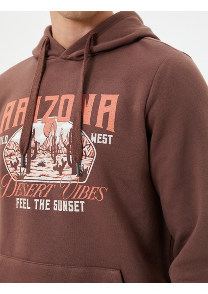 Kolej Hoodie Baskılı Kanguru Cep Detaylı indirimleri