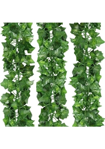 12 Dal Üçgen Hadera Yaprak Yapay Sarmaşık 230 cm Ev Dekorasyonu 12 Dal Yapaysarmaşık