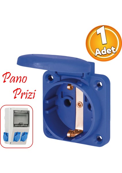 Tekli Pano Prizi Monofaze Topraklı Priz Kare Fiş Kablosuz Klemensli 220 V Trafo Kombinasyon Panosu