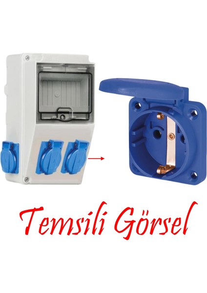 Tekli Pano Prizi Monofaze Topraklı Priz Kare Fiş Kablosuz Klemensli 220 V Trafo Kombinasyon Panosu