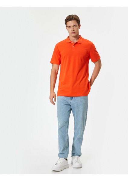 Slim Fit Tişört Polo Yaka Kısa Kollu Pamuklu fiyatları