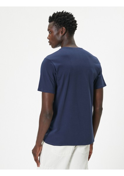 Kısa Kollu Tişört Uzun Kalça Boy Esnek Kumaş Slim Fit Pamuklu