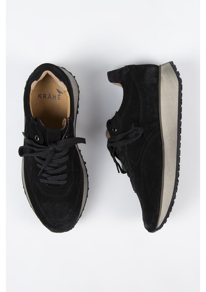 Calista Erkek Deri Bağcıklı Siyah Sneakers