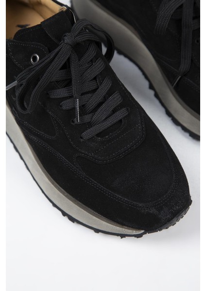 Calista Erkek Deri Bağcıklı Siyah Sneakers fırsatları