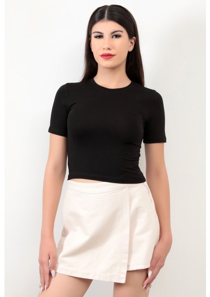 Kadın O Yaka Basic T-Shirt - 10005