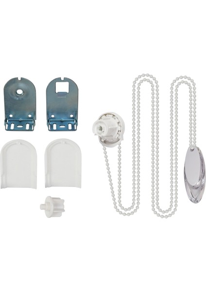 Zebra Perde Zincir ve Mekanizma Seti Tam Set Metal Ayaklı
