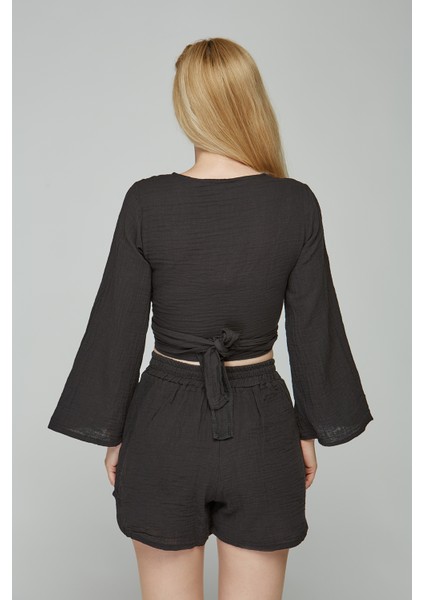 Müslin Pamuk Bağlamalı Crop fiyatları