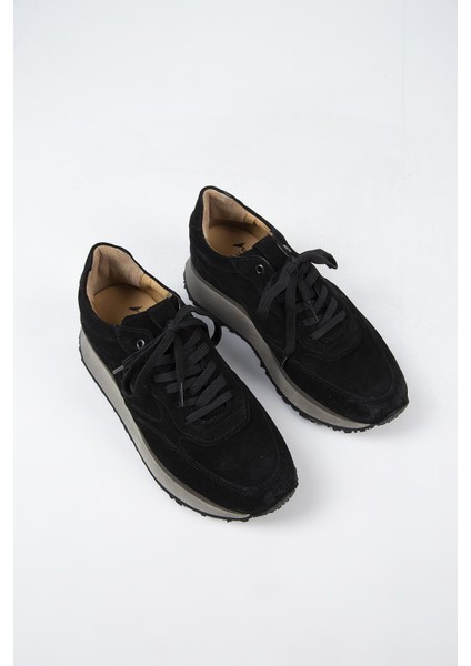 Calista Erkek Deri Bağcıklı Siyah Sneakers modelleri