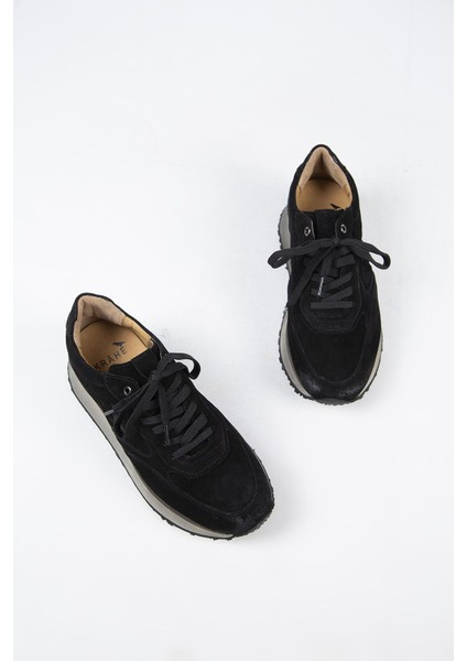 Calista Erkek Deri Bağcıklı Siyah Sneakers indirimleri