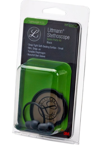 Littmann Stethoscope Spare Parts Kit, Lightweight Iı S.e., Black, 40020