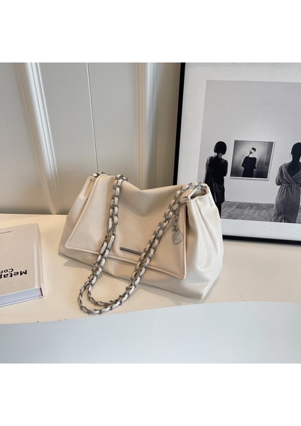 Kadınlar Için Büyük Kapasiteli Koltuk Altı Çantası 2024 Yeni Üst Düzey Fransız Niş Tote Çanta Moda Omuz Çantası Crossbody Çanta (Yurt Dışından)